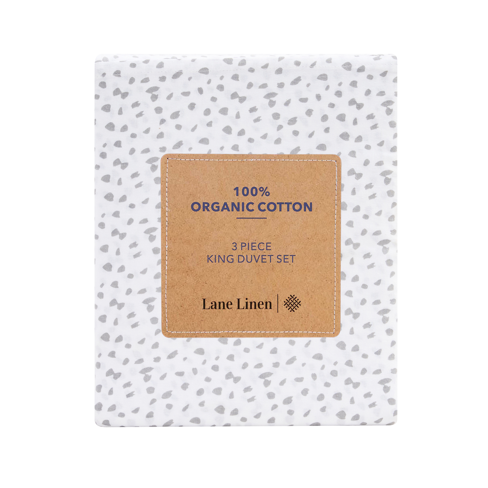 100% Organic Washed Cotton Quilt Cover Set - Haze Grey